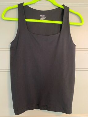 French Laundry Black Scoop Neck Tank Top